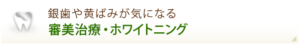 審美治療・ホワイトニング